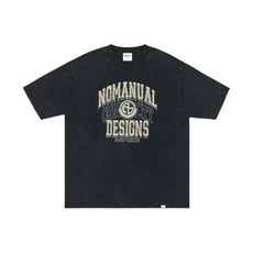 [노매뉴얼] LAYERED ARCH GRAPHIC T-SHIRT - WASHED BLACK