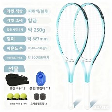 2인용 자동 리턴 테니스 트레이너 홈트 다이어트 실내 운동기구 초보자용 연습 세트, 백블루, 1세트, D76542