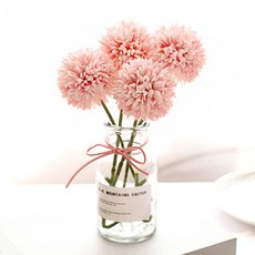 부케 인테리어 조화 폼폼 국화 장식 꽃 민들레 가짜, 그린