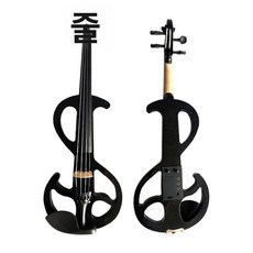 전자 바이올린 입문용 음향 악기 연주용 일렉트릭 초보자, 1개, D형 검정색, 기본 모델명/품번