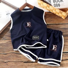 HONE BABY 兒童運動套裝 華夫格坎肩兩件式套裝