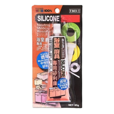 百分百 浴室廚具專用矽利康 T303 中性防霉 填縫修補膠 透明, 2個, 白色