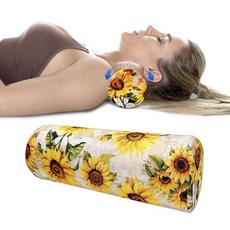 Wxmbdzq 수면용 목 롤 베개 경추 및 지지를 위한 인체 공학적 실린더 튜브 침대 사무실 여행용 다용도 세탁 가능한 커버가 있는 메모리 폼 볼스터 149270, 옐로우