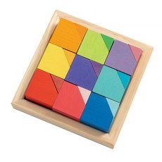 椴木積木早教益智啓蒙兒童玩具, 1個, 角石櫸木:如圖所示