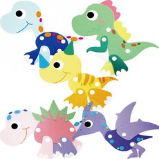 [청양토이] 펠트조립교구 공룡 5종, 노랑공룡, 1개