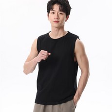 【洁白】純棉無袖T恤 背心 男寬鬆坎肩外穿短袖男生運動健身 上衣 潮夏季 背心