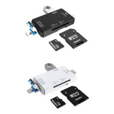 SD/TF 멀티 리더기 C-OTG3 스마트폰/PC/카메라 겸용, 화이트, 1개