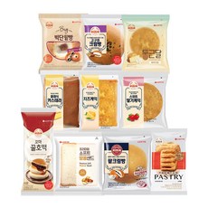 롯데 기린빵 10종 모음 프리미엄 패스츄리사각애플 고구마크림빵 땅콩샌드 치즈케익 팥크림빵 꼬마꿀호떡 카스테라 딸기케익 빅단팥빵 화이트크림빵, 1세트, 990g