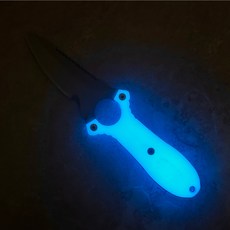 Glowdive 夜光潛水刀 不銹鋼鋸齒刀刃 附潛水刀套, 深海藍