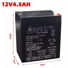 자동차장난감 축전지 범용 부품 6V4.5V24V12V7V10AH, Xin Lei Na 12v4.5AH 배터리, 1개