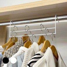 루시아이 3배 공간활용 압축 옷걸이 2colors, 1개, 블랙