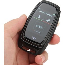 차량 원격 시동기 알람 시동 스마트 LCD 키 블루투스 50 연결 무선 키리스 엔트리 원버튼 매끄러운 터치 실버, Black