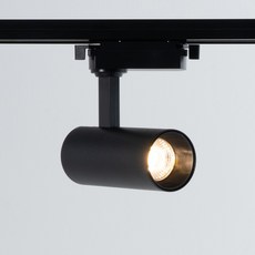 LED 심플 레일조명 10W COB 일체형 스포트 집중형 원통 레일등기구, 블랙 전구색, 1개