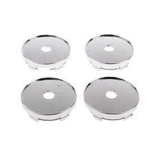4개/몫 60mm 맞는 로고 검은 플라스틱 자동차 바퀴 센터 Hubcaps 커버 세트허브 캡 스타일링, 01 Silver