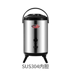 가열 업소용 대용량 국물 물통 보온통 워머기 8L- 자동 보온 물끓이는기계 보온물통, 블랙[업그레이드 304 속가죽 도톰], 10L