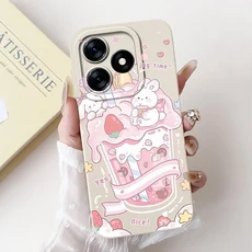 쿠쿠스토어 Realme Note 50 전화 케이스 Narzo N53 Shell 패션 팬더 토끼 동물 보호 실리콘 소프트 커버, 02 For Realme Narzo N53, 58 TYbai2157