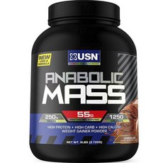 Usn 高蛋白增重粉 巧克力口味, 2.72kg, 1個