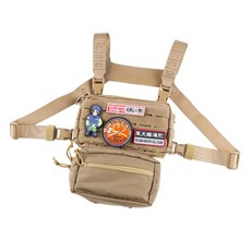 戰鬥猴MPCS機動胸包戰術包腰包胸掛肚兜MC迷彩黑色多用, 泥色胸包背帶腰帶+下腹包+臂章