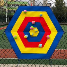 대형 캐치볼 찍찍이 공던지기 레크레이션 과녁 야유회 운동회, 4. 육각형/볼10개