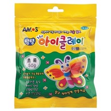 아모스 3000 탱탱아이클레이 50g 초록 점토 (1개입), 상세페이지 참조, 1개