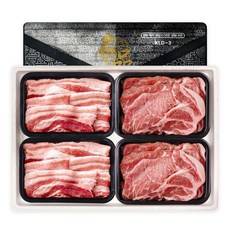 [프레시데이] 우리돼지 무항생제 한돈 선물세트, 오겹살+목살, 1세트, 1.6kg