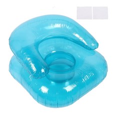 실내 침실 발코니 야외 정원 수영장 휴식을 위한 투명한 인체공학적 PVC 에어 소파 블루, 하늘색