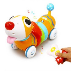 움직이는강아지인형 멜로디장난감 멜로디인형, 오렌지, 혼합, 19cm, 18개월