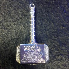 臺灣出貨 Kaeroi 索爾雷神之鎚錘錐槌陀螺 指尖靜音持久旋轉 黑科技桌麵手指小玩具 金屬EDC解舒減壓造型, 亮銀二代（帶包裝）, 1個