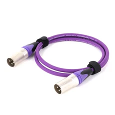 컬러 XLR 케이블 3Pin 남성-남성 오디오 신호 라인 OFC 구리 듀얼 쉴드 마이크 믹서 증폭기 무대 조명 맞춤, 12 Purple-D1001, 07 8m