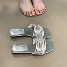 투니스 여성 심플 큐빅 슬리퍼