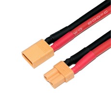 올칩 XT30 커넥터 14AWG 전선 10cm 납땜형 배터리 연결 케이블 RC드론 RC카 DIY 부품, 1개, XT30(암+숫)(케이블있음)