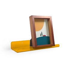 37piece 선반 투명옐로우 아크릴 무타공 200x100mm, 본상품