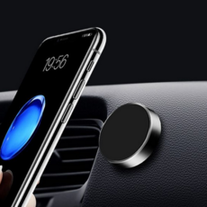 꽉잡는 차량용 송풍구 대시보드 휴대폰 자석 거치대 미니, 송품구-레드