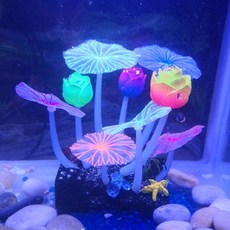 아트박스/위드마켓 수족관 꾸미기 야광 수초 장식(연꽃), 단품