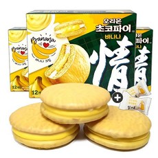 주전부리몰 오리온 초코파이 바나나(12봉지) x 3통+밀크츄 2개 번들 10호, 444g, 3개
