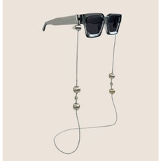 時尚中性眼鏡掛繩 銀色金絲設計 明星同款眼鏡鏈