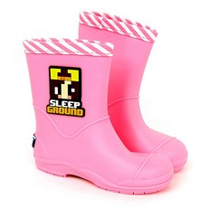 샌드박스 잠뜰 로고장화 핑크 어린이 장화 아동 유아 우의 레인부츠 장마 우비 dew+0505jU