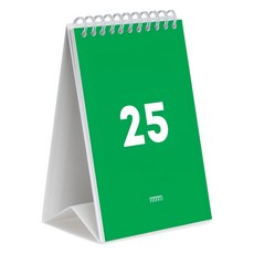 lucalab 2025 MMM迷你桌上型月曆, 綠色, 1個