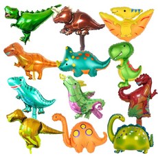 스마일파티 미니 공룡 풍선, 1세트, 12종