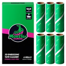 몬스터 초강력 사선컷팅 접착력MAX 두툼한 돌돌이 테이프클리너 리필용, 6개 6개