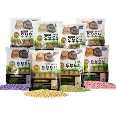 테비 두부두부 7L X 6개 고양이모래 두부모래 일반입자 4종, 오리지널 복숭아