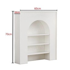 벽난로 콘솔 선반 수납장 폭좁은 슬림 복도 인테리어 현관 화이트 LED, 60CMx20CMx70CM