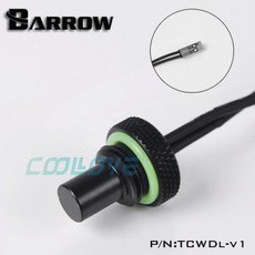 小白的生活工場*Barrow G1/4 10K測溫止水鎖頭 加長型 TCWDL-V1 2色可選, 1個, 黑色