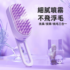 VANLUEE 宠物喷雾按摩梳 猫咪去浮毛梳 防飞毛清洁梳, 1個, 如图所示(9717)