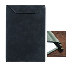 A4皮革磁吸文件夾 寫字墊板 單手文件板夾 會議辦公記事板, A4銀河黑, 1個