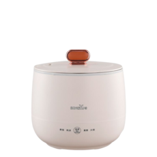 BINGDUO 迷你多功能電鍋 煮飯/燉湯/煮粥/火鍋 110V, 米白色110cm 110V