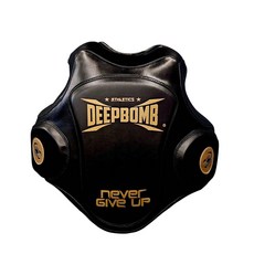DEEPBOMB 拳擊綜合格鬥護胸，專業訓練保護裝備，高密度耐衝擊材料，舒適透氣, 黑金, 1個