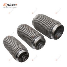 호환 EPLUS 차량 배기 튜브 텔레스코픽 연결 스틸 메쉬 벨로우즈 스테인레스 스틸 머플러 파이프 커넥터, 76MM-203MM, 1개