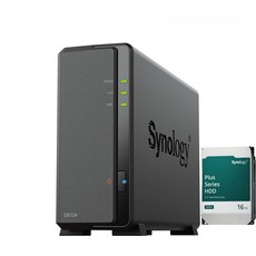 시놀로지 1베이 디스크스테이션 DS124 16TB HDD 포함 HAT3310-16T