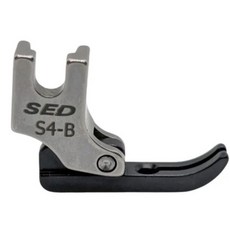 SED S4-B窄邊壓腳（特殊塗層）縫紉機配件，輕鬆駕馭細小邊緣，提升作品精緻度, 銀色+黑色